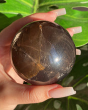 Load image into Gallery viewer, RARE Star Black Rose Quartz Sphere
