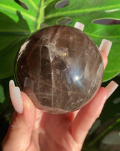Load image into Gallery viewer, RARE Star Black Rose Quartz Sphere
