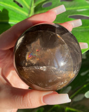 Load image into Gallery viewer, RARE Star Black Rose Quartz Sphere