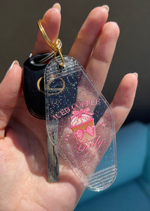 Iced Coffee Girly Keychain