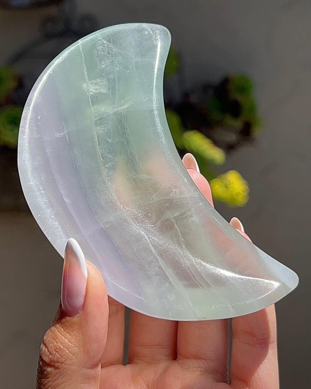 Lavender Fluorite Moon Bowl