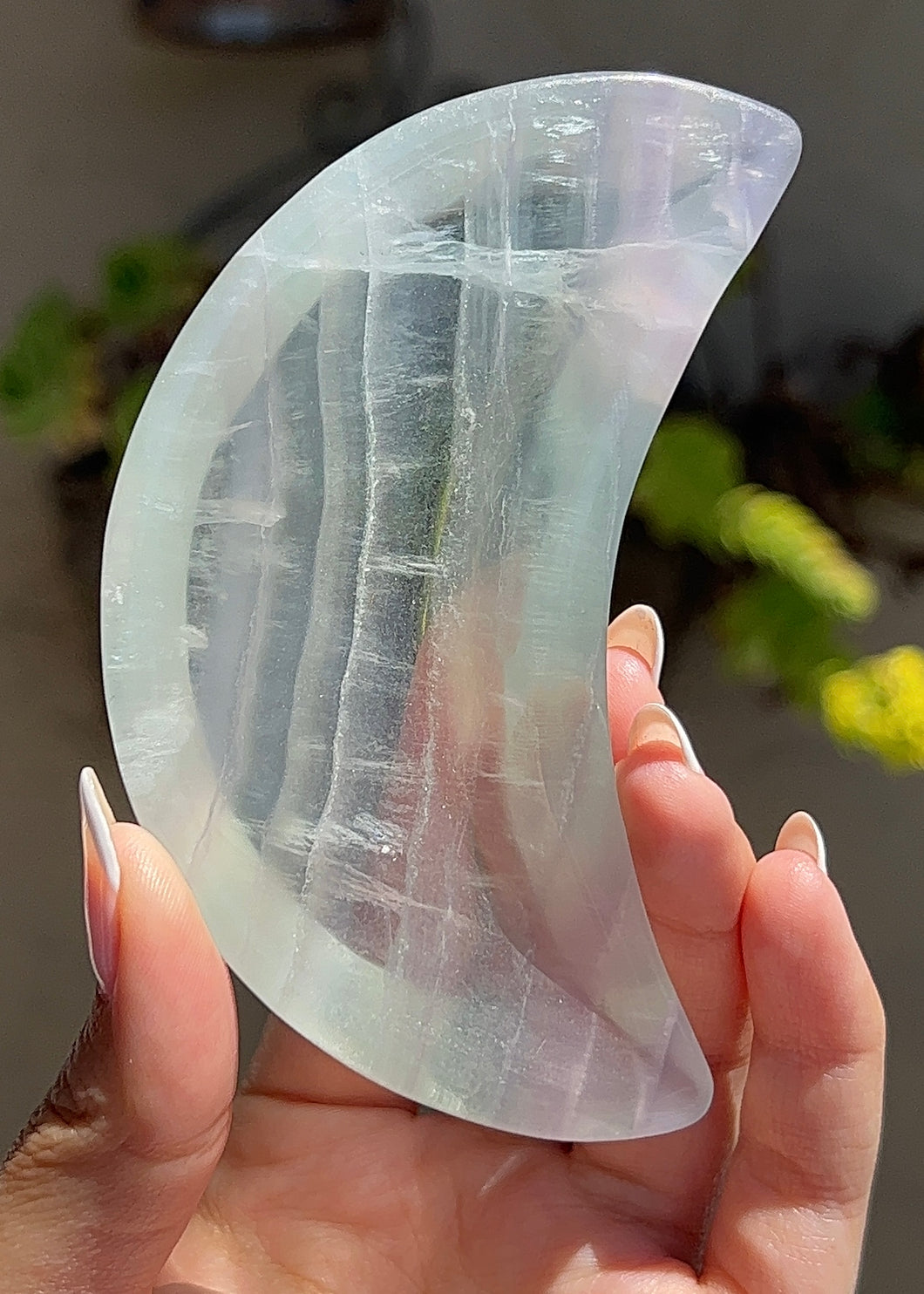 Lavender Fluorite Moon Bowl