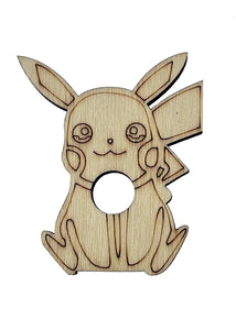 Wooden Pikachu Engraved Sphere Holder