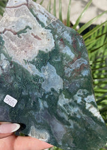 画像をギャラリービューアに読み込む, Moss Agate Slab w Amethyst Druzy
