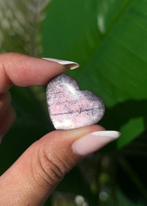 Gem Lepidolite Heart