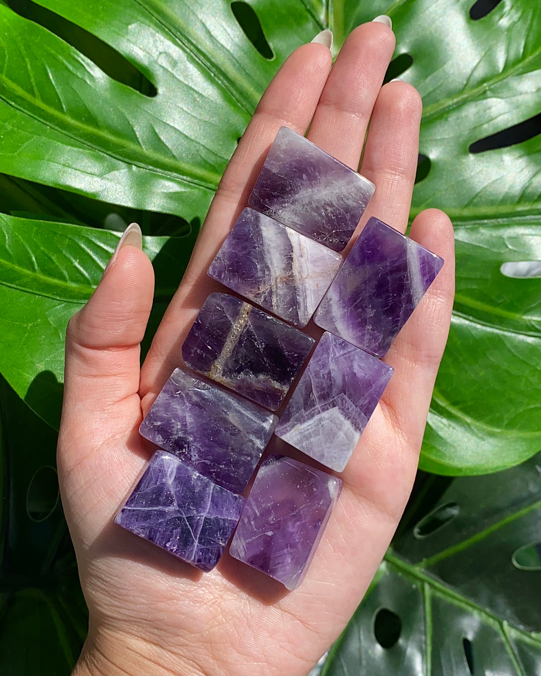 (1) Chevron Amethyst Rectangle