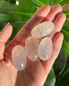 (1) Gemmy Blue Rose Quartz Tumble