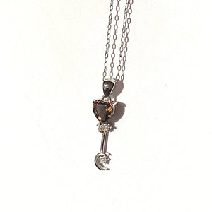 Smoky Quartz Heart Necklace