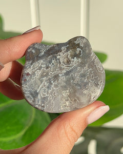 Purple Moss Agate Cat Dish