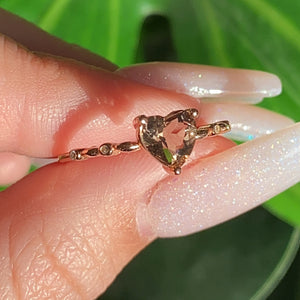 Smoky Quartz Heart Ring