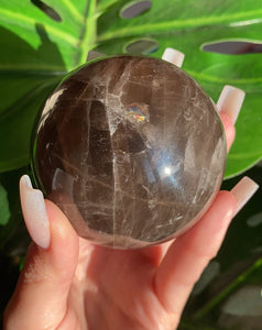 RARE Star Black Rose Quartz Sphere