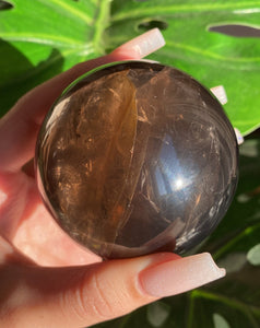 RARE Star Black Rose Quartz Sphere