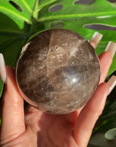 RARE Star Black Rose Quartz Sphere