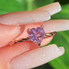 Load image into Gallery viewer, Amethyst Heart Ring
